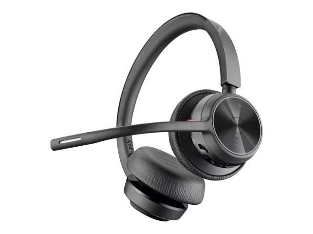Poly - Voyager 4320 UC Wireless Headset + Charge Stand (Plantronics) - Headphones with Boom Mic - Connect to PC/Mac via USB-A Bluetooth Adapter,...