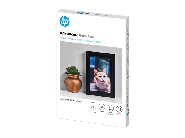 HP Advanced Photo Paper, Glossy, 65 lb, 4 x 6 in. (101 x 152 mm), 50 sheets F4T22A