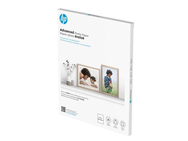 HP Advanced Photo Paper, Glossy, 65 lb, 8 x 10 in., 203 x 254 mm, 25 sheets
