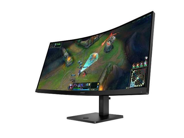 HP OMEN - 34" VA Curved WQHD 180Hz AMD FreeSync Premium Gaming Monitor with Adjustable Height (DisplayPort, HDMI) - Black - image 10