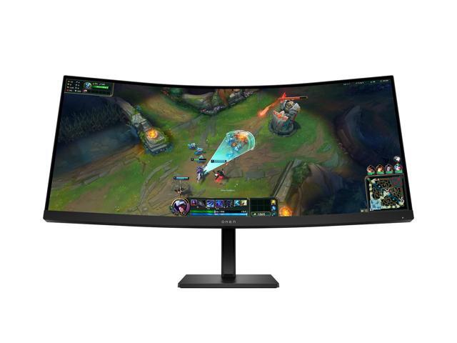 HP OMEN - 34" VA Curved WQHD 180Hz AMD FreeSync Premium Gaming Monitor with Adjustable Height (DisplayPort, HDMI) - Black - image 9
