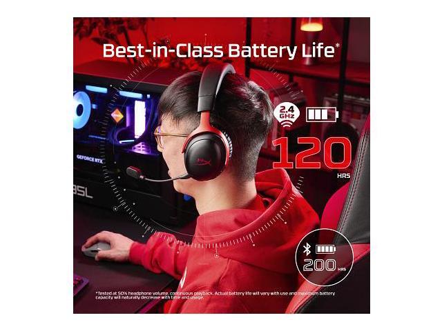 HyperX - Cloud III S Wireless Gaming Headset for PC, PS5, PS4, Nintendo Switch, Mac, and Mobile - Red/Black - image 8