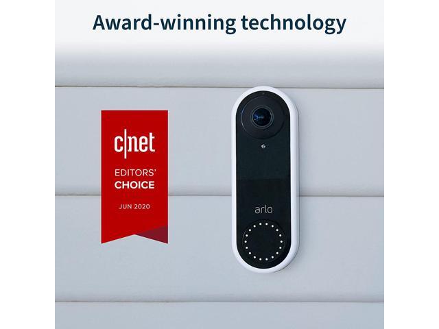 Arlo Essential Wired Video Doorbell - HD Video, 180° View, Night Vision, 2 Way Audio, Direct to Wi-Fi No Hub Needed, Easy Installation (existing...