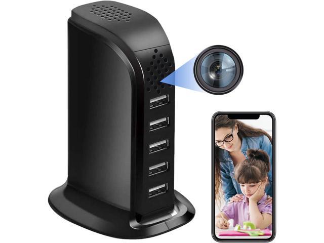 Hidden Camera USB Charger Camera Wireless WiFi Spy Camera 5-Port USB Hub Outlet Camera 1080P HD Home Security Camera Motion Detection Remote...