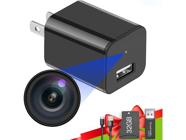32GB Spy Camera,Hidden Camera Charger,Spy Camera Hidden Camera with Motion Detection,Nanny Cam with 1080P,Mini Camera,Small Camera
