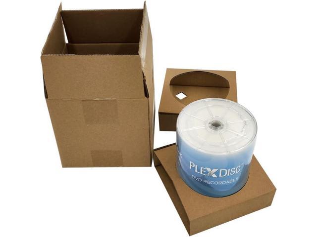 PlexDisc DVD-R 4.7GB 16x White Inkjet Hub Printable Recordable Media Disc - 100 Disc Shrink wrap with Wheel Cap (no Container) FFP 632-217-BX