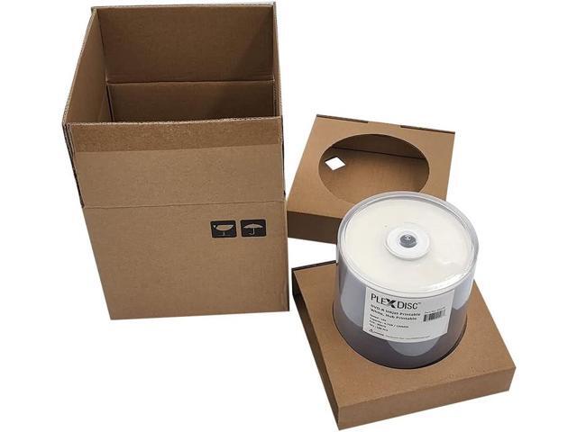 PlexDisc 95079 DVD-R 4.7GB 16X White Inkjet Hub Printable - 100pk Spindle Frustration Free Packaging, 100 Disc
