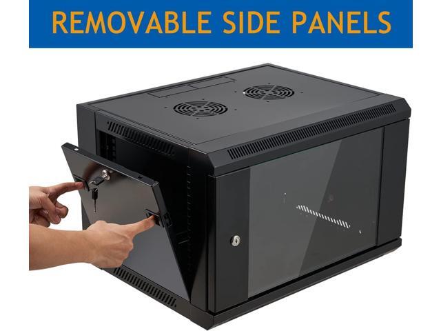 6U Wall Mount Server Cabinet Network Rack Enclosure Locking Glass Door by Tedgetal