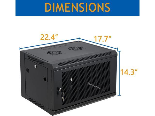 6U Wall Mount Server Cabinet Network Rack Vented Enclosure Locking Door