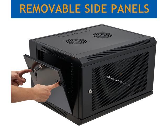 6U Wall Mount Server Cabinet Network Rack Vented Enclosure Locking Door
