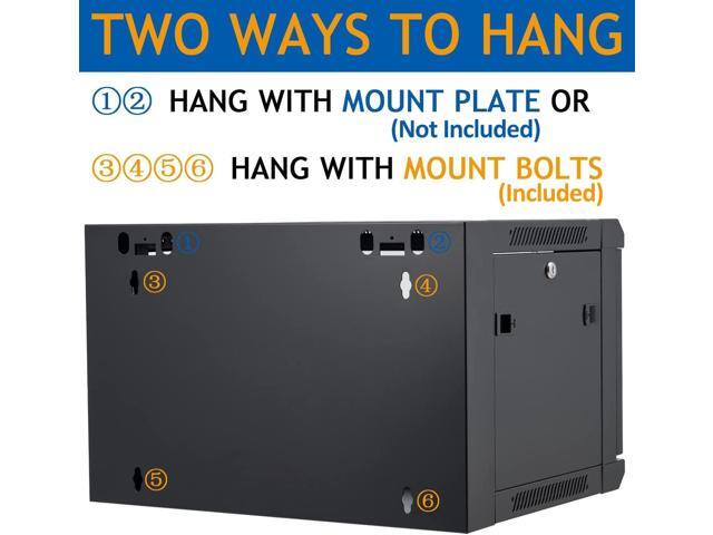 6U Wall Mount Server Cabinet Network Rack Vented Enclosure Locking Door