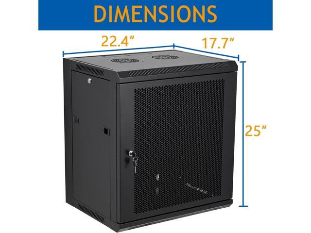 12U Wall Mount Server Cabinet Network Rack Vented Enclosure Locking Door