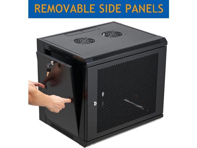 9U Wall Mount Server Cabinet Network Rack Vented Enclosure Locking Door