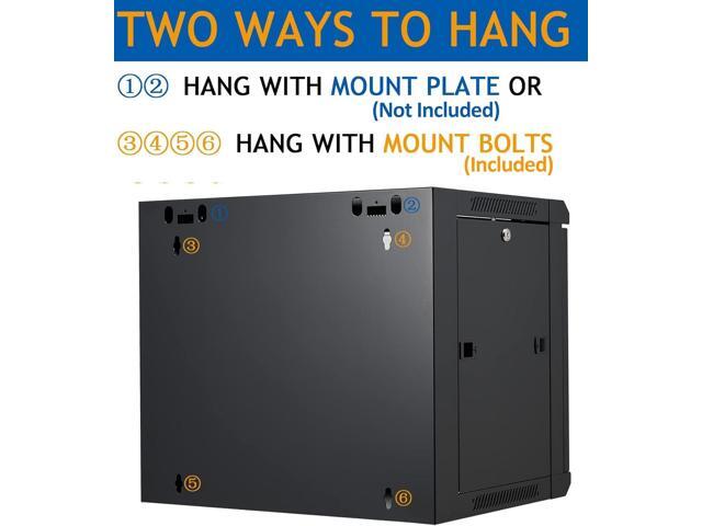 9U Wall Mount Server Cabinet Network Rack Vented Enclosure Locking Door