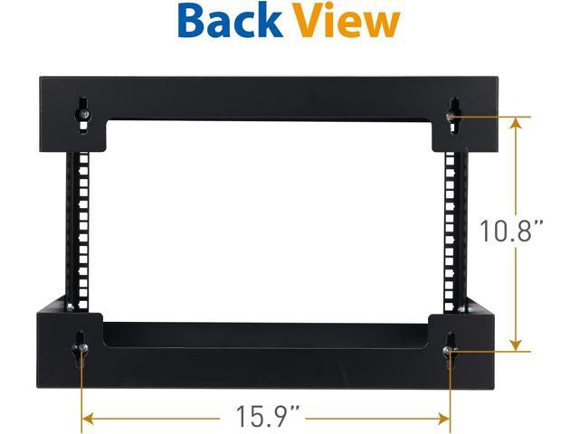 6U Wall Mount Rack Open Frame 19' Server Equipment 18 inches Depth Network Cabinet Black by Tedgetal