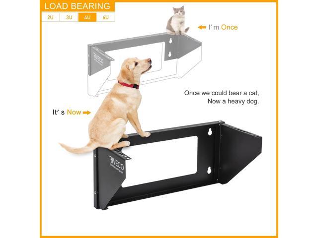 RIVECO 4U Wall Mount Rack for Network. Reinforced Heavy Load 66-99 LBS Small Server Racks Vertical & Horizontal Mounting for 19 inches IT & Studio...