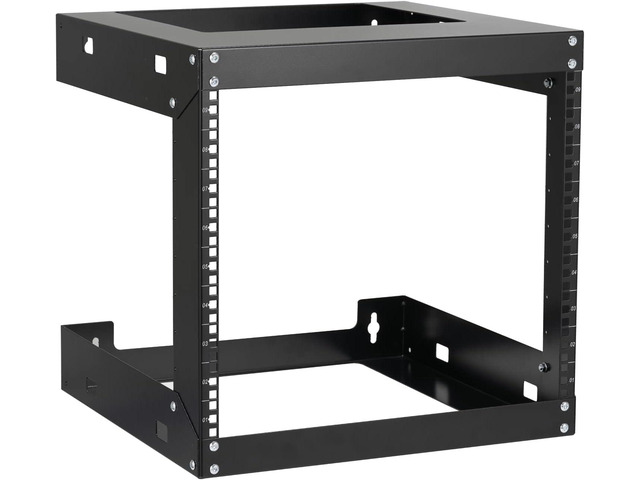 9U Wall Mount Rack Open Frame 19 Inch Server Equipment 2 Post Network Cabinet 18 inches Depth Black by Tedgetal