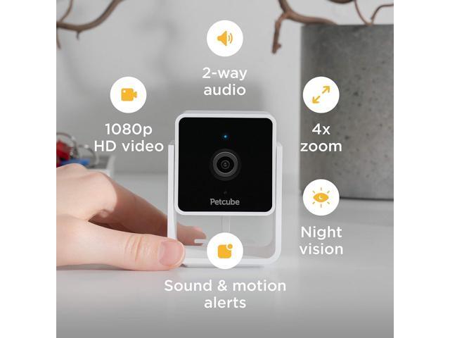 Petcube Cam Indoor Home Security Camera with 1080p HD Video, Two-Way Audio, Motion Detection, and Phone App, Night Vision Wi-Fi Camera for...