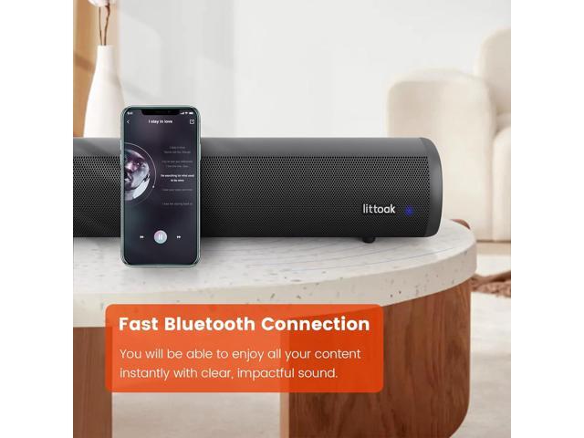 HDMI Sound Bar for TV, Bluetooth Small TV Soundbar Speaker, Optical/HDMI/Aux/Coax/USB/Bluetooth Connection for TV, PC, Projectors, Includes Remote...