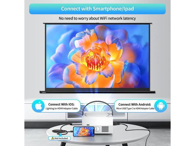 Mini Projector Built in DVD Player, FELEMAN 1080P HD Portable Bluetooth Projector with HiFi Speaker, 8500L Home Theater Movie Projector Compatible...