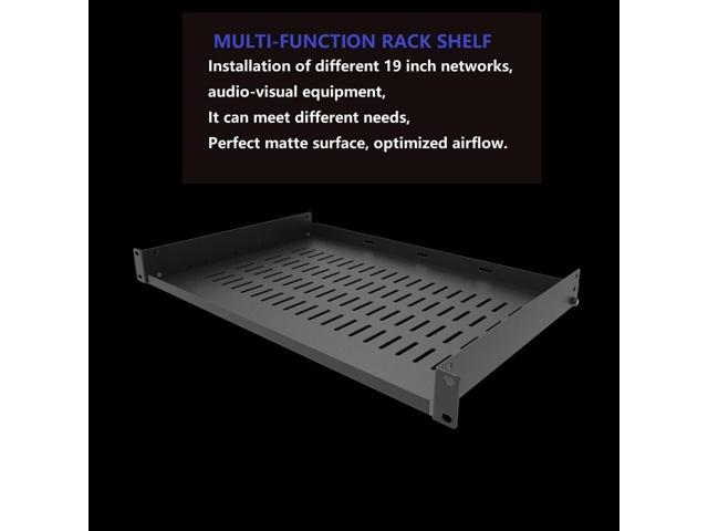 Jingchengmei 1U Disassembled Vented Cantilever Server Rack Mount Shelf 12'(305mm) Depth for 19-Inch Network/AV Equipment Rack and Cabinet(1U12V)