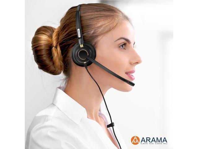 USB Headset with Microphone Noise Cancelling & Audio Controls Ultra Comfort USB Headphone for Computer Laptop Pc Business Skype UC Webinar Call...
