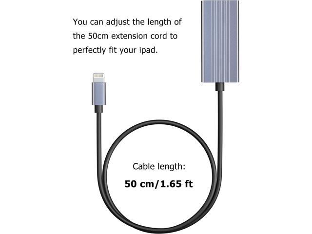 Lightning to Ethernet Adapter[Apple MFi Certified], IVSHOWCO iPhone iPad to RJ45 Ethernet LAN Network Adapter with Charging Port, 100Mbps High...