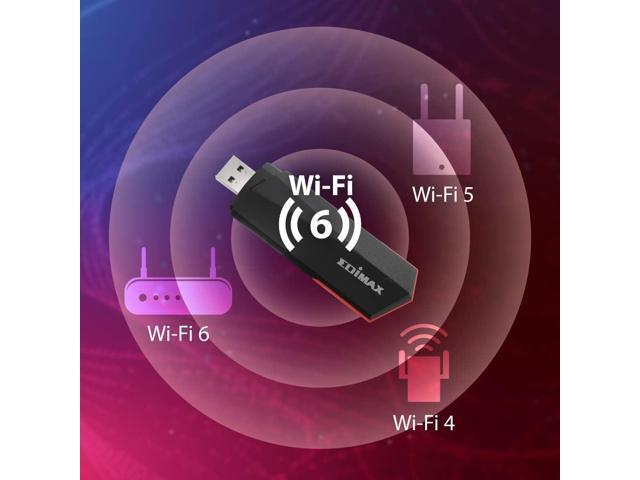 EDiMAX Wi-Fi 6 AX1800 USB 3.0 Adapter - Dual Band, 1201Mbps (5GHz), 573Mbps (2.4GHz), MU-MIMO + OFDMA for Lower Latency and Multiple Streams,...