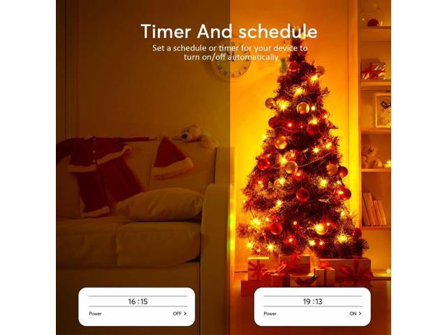 6 Ft WiFi Surge Protector - 8 Outlet Extension Cord with 4 Smart & 4 Always On Outlets, 4 USB Ports, Alexa & Google Home Compatible, Black