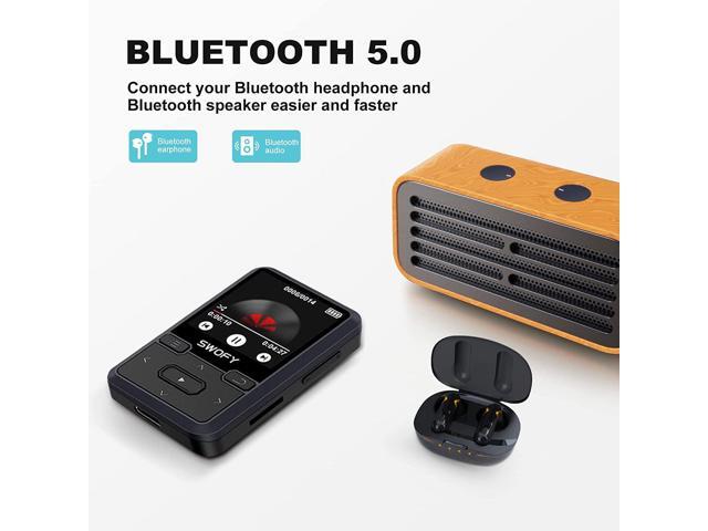 32GB Clip Mp3 Player with Bluetooth 5.0, Mini Portable Wearable Mp3 Player with FM Radio Recording, Music mp3 Player for Kids with Pedometer Mp3...