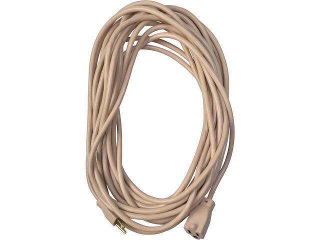 Woods Yard Master Extension Cord - Flexible Power for Patio & Landscape Use - Light Duty - SJTW Extension - 16 Gauge - 3 Prong - 40 Foot - Beige