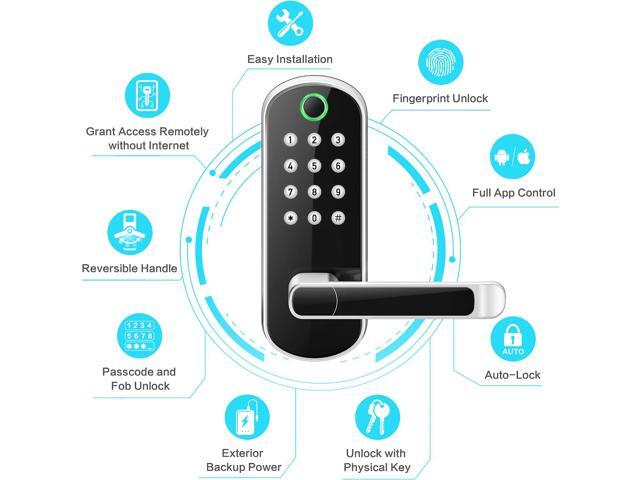 Sifely Keyless Entry Door Lock, Keypad Door Lock, Keyless Door Lock, Fingerprint Door Lock, Biometric Door Lock, Keypad Entry Door Lock, Passcode...