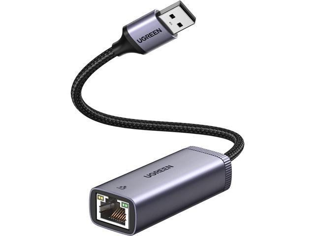 UGREEN USB to Ethernet Adapter USB 3.0 to 10 100 1000 Mbps Gigabit LAN Network Adapter RJ45 Internet Adapter Compatible with Nintendo Switch Laptop.