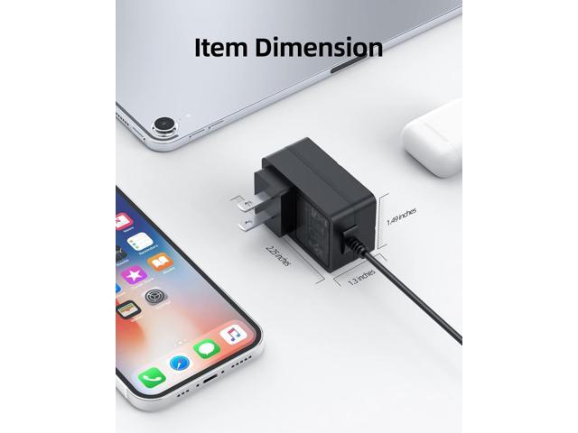 12V 2A AC Charger Fit for Chuwi UBook X/Pro X CWI535, GemiBook 13 14 Pro CWI529 Laptop Power Supply Adapter Cord