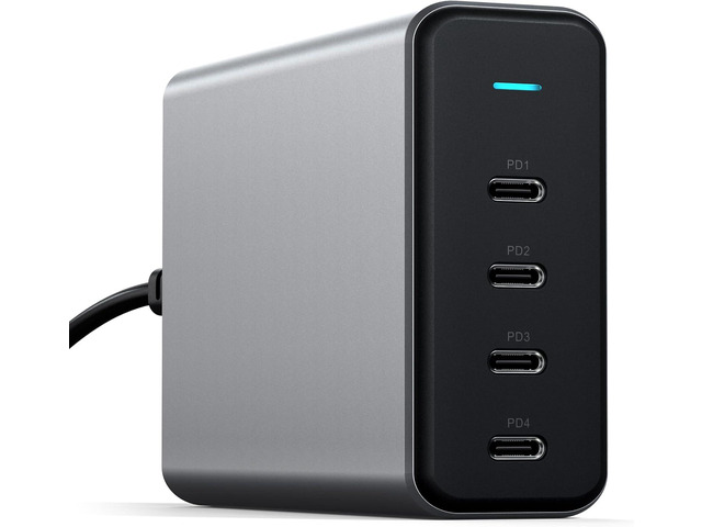 Satechi 165W USB C 4-Port PD GaN Charger Compatible with 2022 MacBook Pro/Air M2, 2021 MacBook Pro M1 Pro & Max, 2020 MacBook Air/Pro M1, 2021...