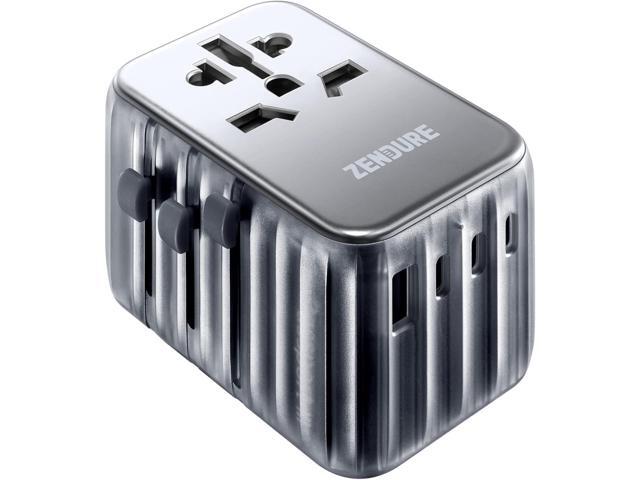 Zendure Universal Travel Adapter 65W PD Fast Charger 4 USB-C,1 USB-A, International Wall Charger AC Plug Adaptor All in One Worldwide Power Charger...