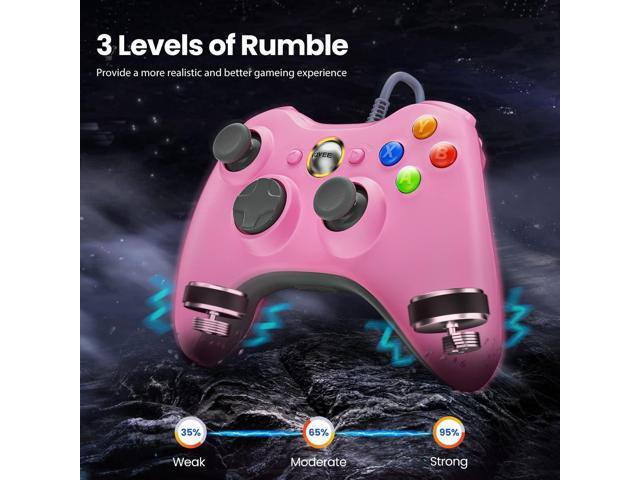 VOYEE PC Controller, Wired Controller Compatible with Microsoft Xbox 360 & Slim/PC Windows 10/8/7, with Upgraded Joystick, Double Shock Enhanced...