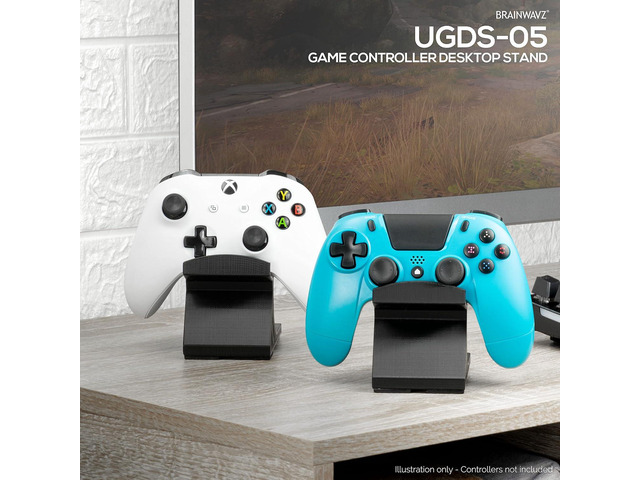 BRAINWAVZ Game Controller Desktop Holder Stand (2 Pack) - Universal Design for Xbox ONE, PS5, PS4, PC, Steelseries, Steam & More, Reduce Clutter...