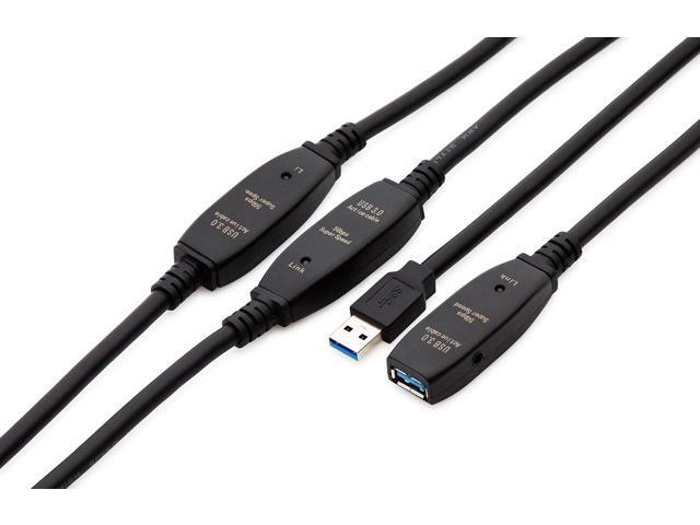 100 Feet Active USB Extension Cable 3.0 Male to Female with 3 Extension chipsets Signal Booster - Repeater Cord 30 Meters / 100 Feet (AC Power...