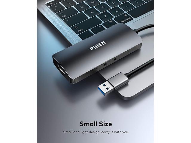 PIHEN Capture Card, Video Capture Device, 4K 60FPS HDMI to USB3.0 Video/Audio Capture Recorder Device, Compatible Windows Linux YouTube OBS OS X...