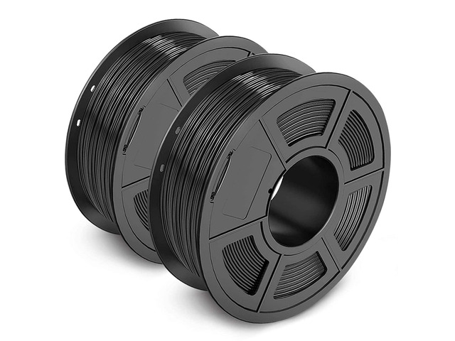 SUNLU PLA 3D Printer Filament, 1.75 PLA Filament Dimensional Accuracy +/- 0.02 mm, 1 kg Spool, 1.75mm (2KG PLA Black+Black)