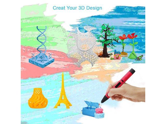 MIKA3D 32 Colors 3D Pen PLA Filament Refills, Each Color 10 Feet, Total 320 feet, Pack with 4 Finger Caps
