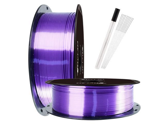 Dark Violet Purple PLA 3D Printer Filament, 1.75mm 3D Printing Material Widely Compatible for FDM 3D Printer, 1KG 2.2LBS Silk Dark Purple PLA Pack. photo