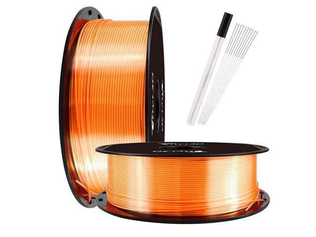 TTYT3D Shine Orange Silk 3D Printer PLA Filament, 1.75mm 3D Printing Material Widely Compatible FDM 3D Printer, 1KG 2.2LBS Spool Filament with. photo