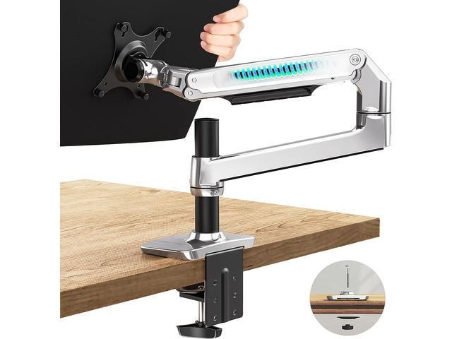 ErgoUnion Single Monitor Mount - Single Monitor Arm Desk Mount, Single Monitor Stand with Adjustable VESA Mount, for Screens up to 40 Inches within...