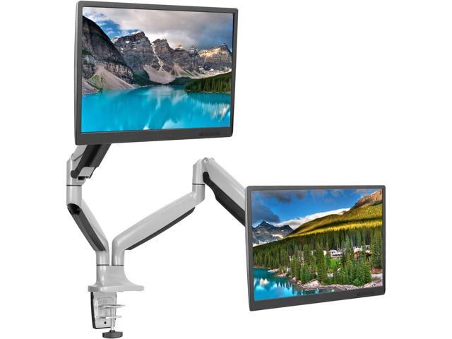M Dual Monitor Arm Desk Mount Full Motion Dual Monitor Mount Height Adjustable Gas Spring Dual Arm Monitor Desk Mount Tilt and Swivel Monitor...