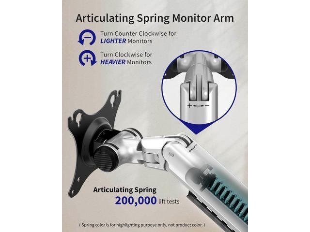 Single Monitor Mount - Single Monitor Arm Desk Mount, Fully Adjustable Computer Monitor Mount for Screens up to 40 Inches within 25 lbs C-Clamp...