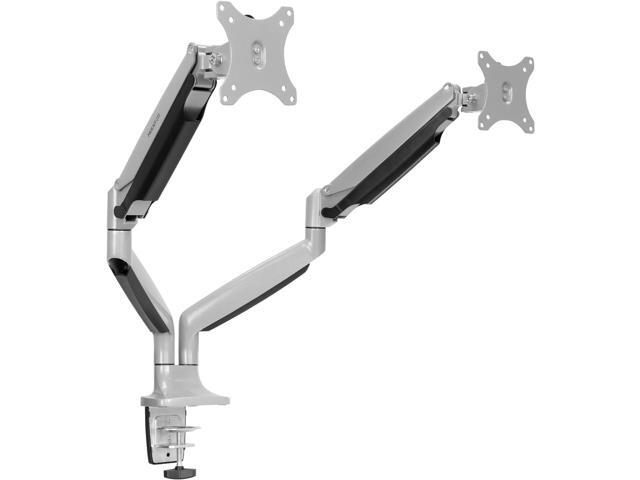 Mount-It! (MI-1772) Dual Monitor Arm Mount Desk Stand Two Articulating Gas Spring Height Adjustable Arms Fits Up To 32' VESA 75 100 Compatible...