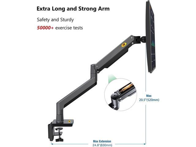 NB North Bayou Monitor Arm Full Motion Swivel Monitor Mount with Gas Spring for 22''-40'' Monitors with Load Capacity from 4.4 to 33lbs Height...