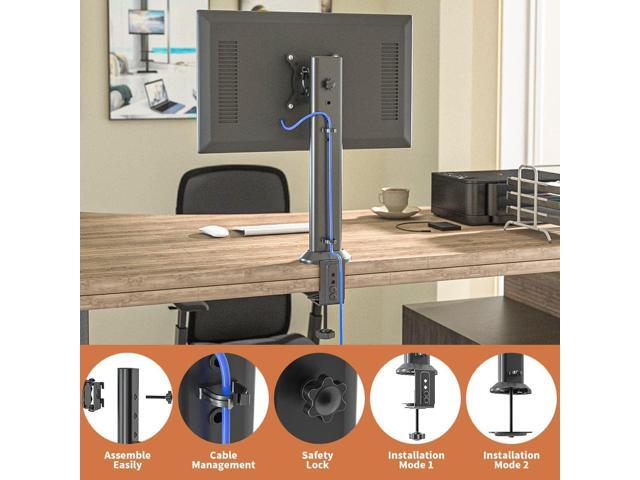 HEMUDU Single Desk Monitor Arm Mount Stand Fit for 13 inch to 34 inch Flat Curved Computer Screen with Swivel, Height Adjustable, Rotation,Holds up...
